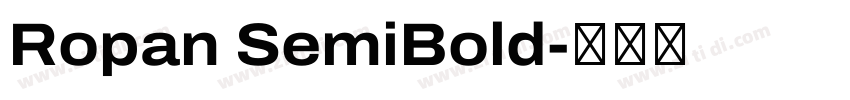Ropan SemiBold字体转换